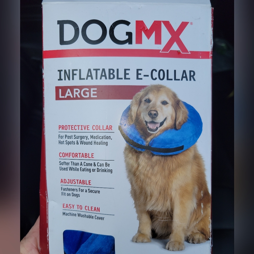 New I'm box inflatable dog collar